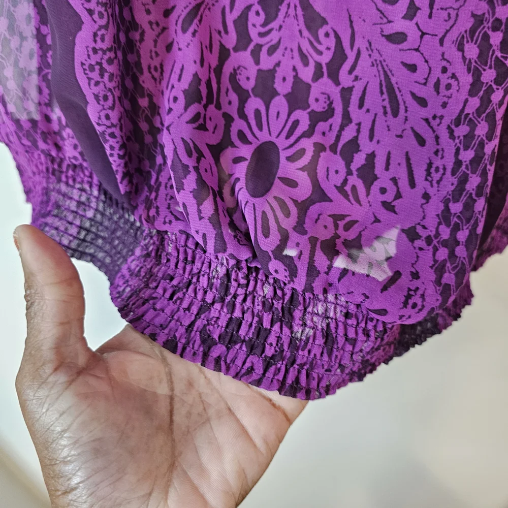 Massimo Purple Lace Blouse